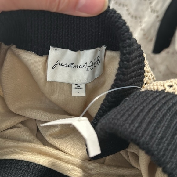 Freshman Tan and Black Ribbed Maxi Skirt Set crochet knitted - Picture 6 of 7